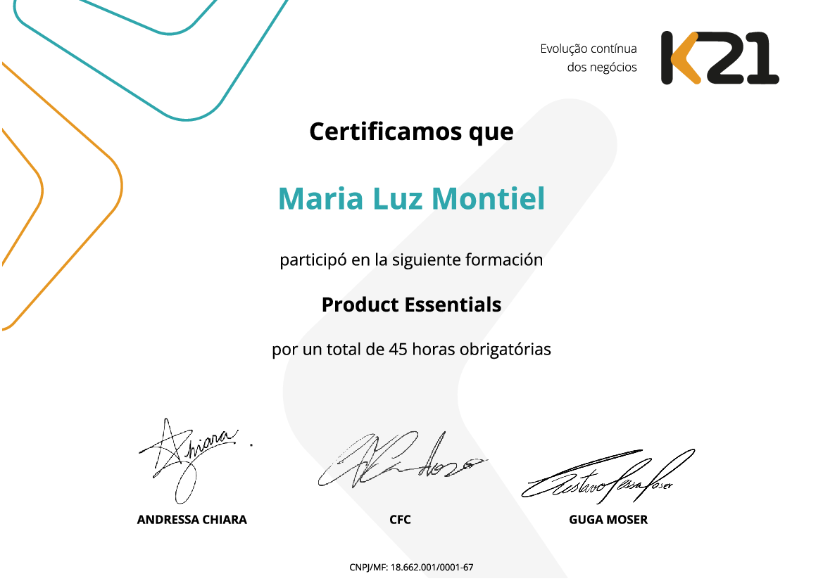 Certificado K21